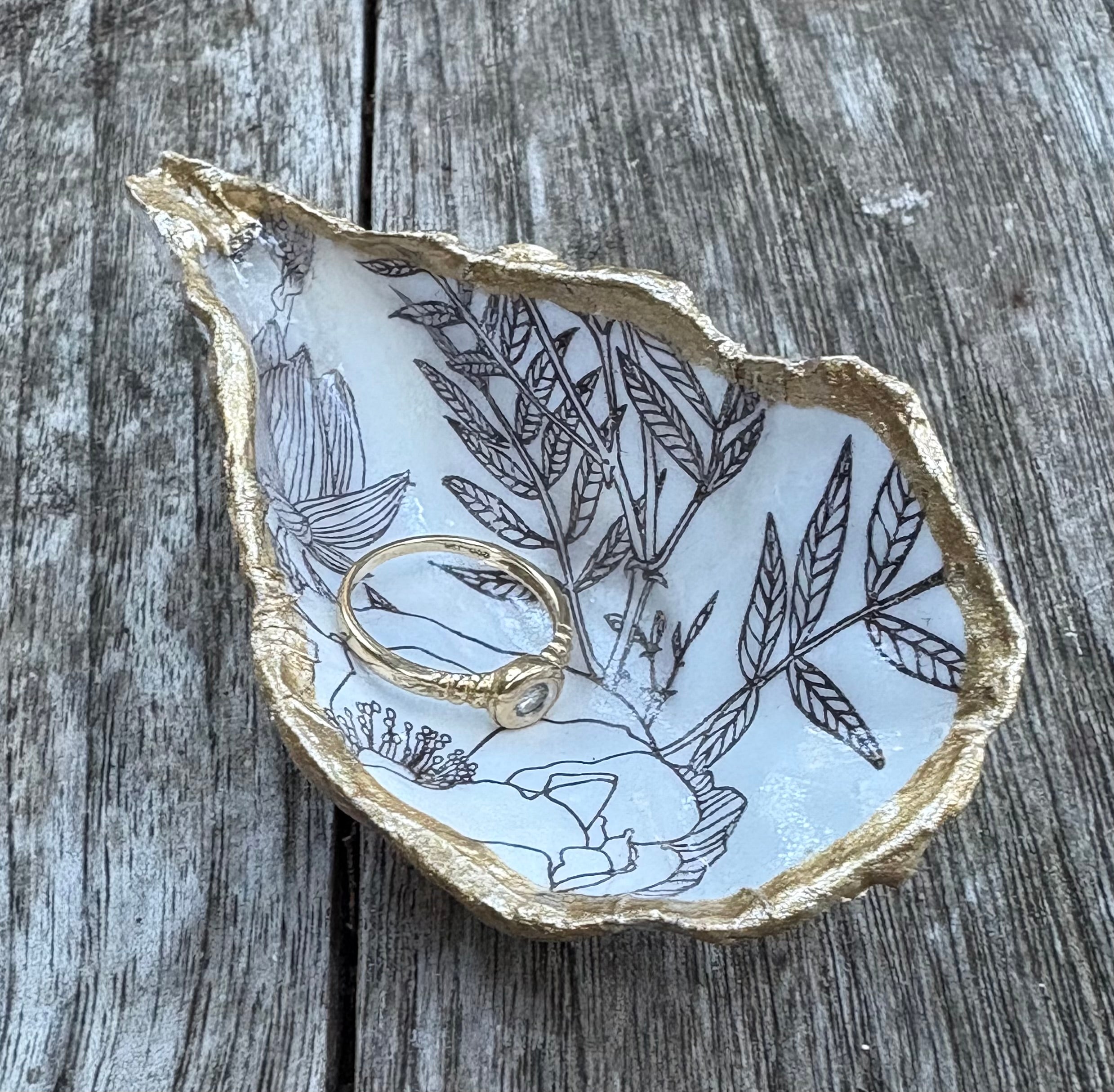 Floral Oyster Shell