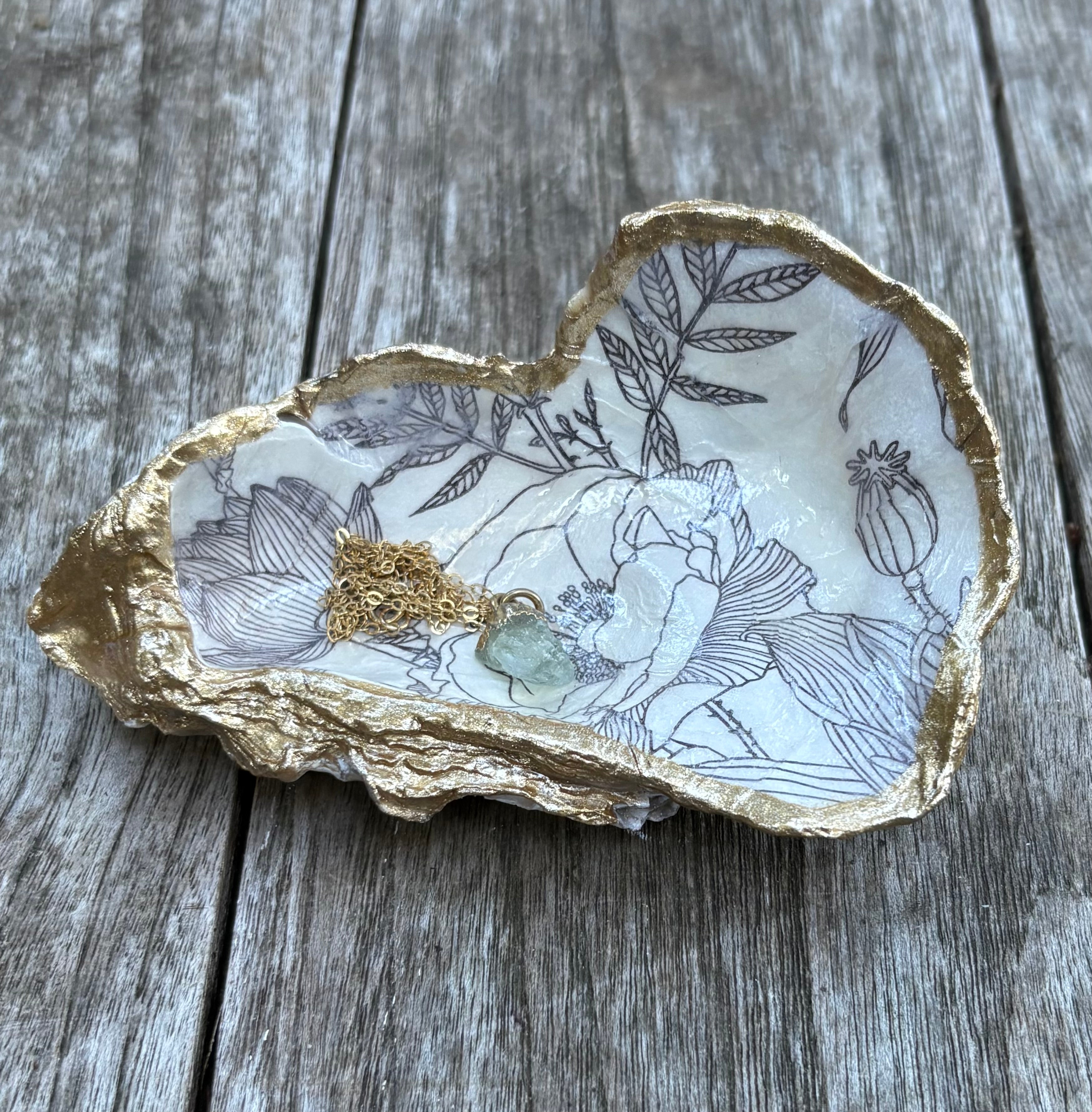 Floral Oyster Shell